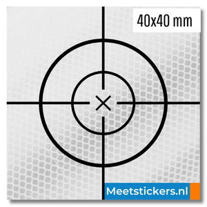 40X40 Premium Meetstickers Wit