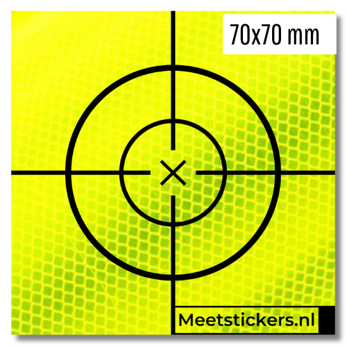 70X70 Premium Meetstickers Geelgroen